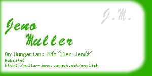 jeno muller business card